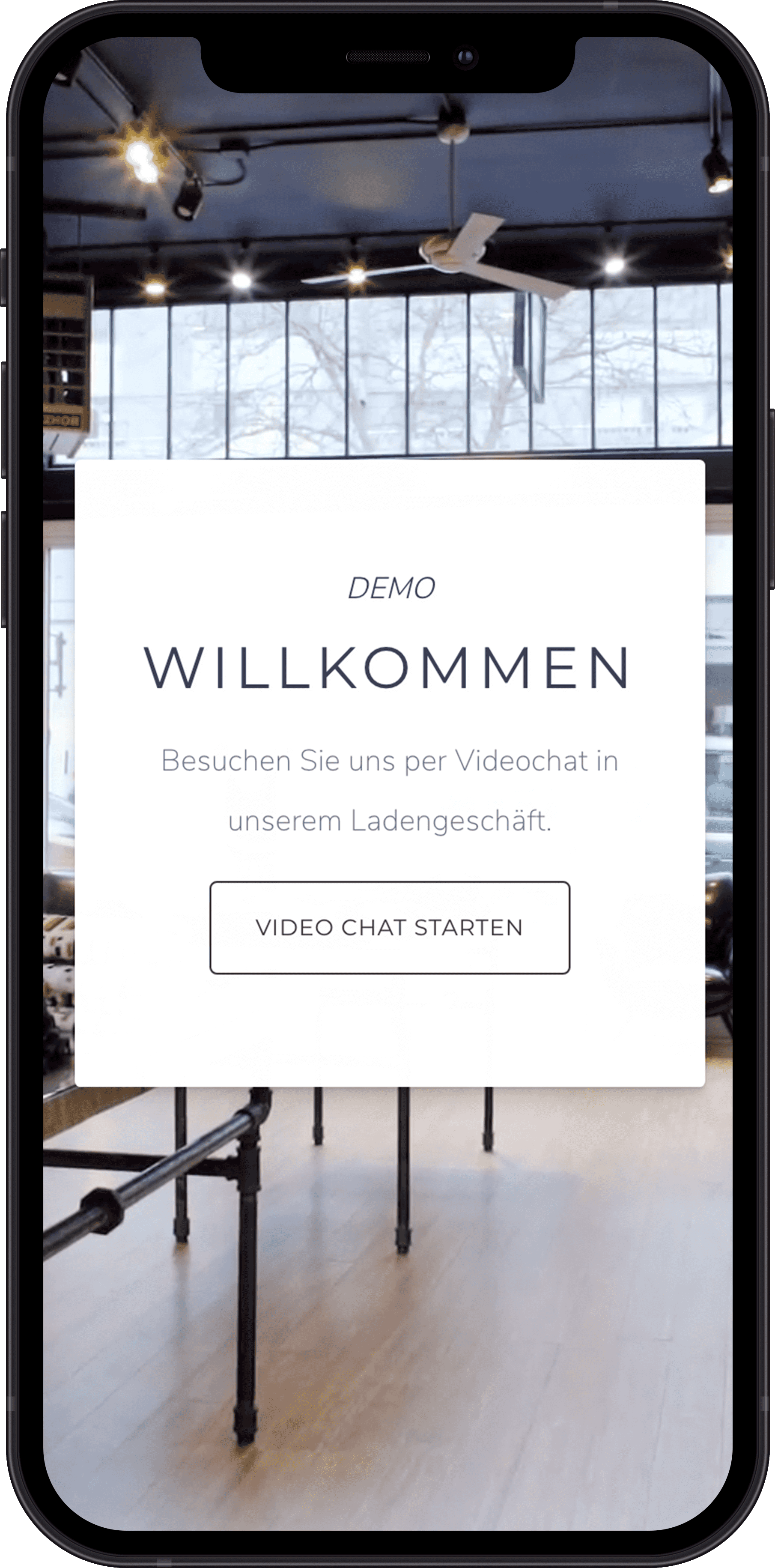 Kunde startet Live Video shopping